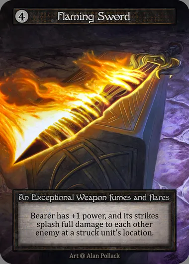Flaming Sword, carte Sorcery ALP 307 — extension Alpha
