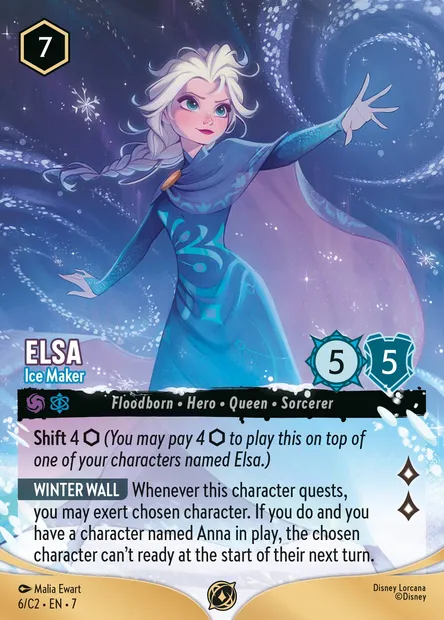 Elsa - Ice Maker, Disney Lorcana card C2-006 — Lorcana Challenge 2025 set