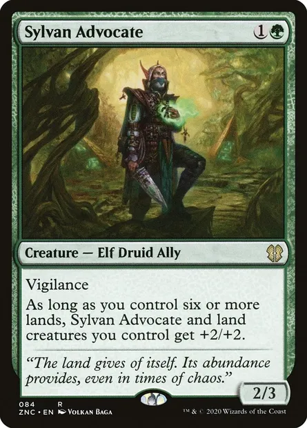 Sylvan Advocate, Magic card ZNC 84 — Zendikar Rising Commander set