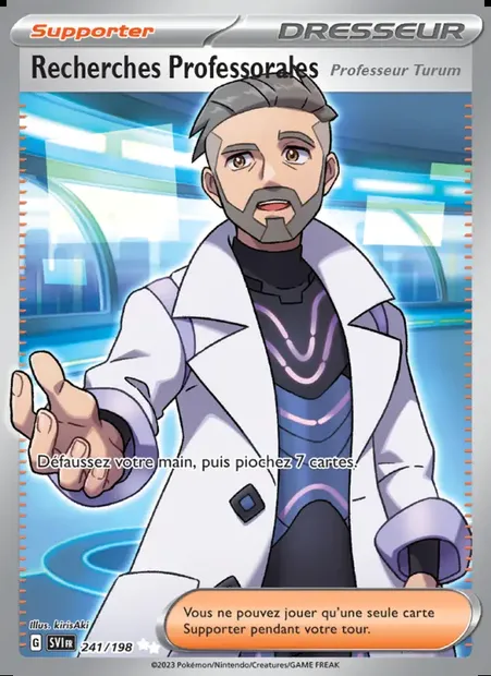 Recherches Professorales, carte Pokémon SVI 241 — extension Écarlate et Violet