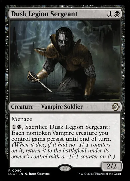 Dusk Legion Sergeant, Magic card LCC 80 — The Lost Caverns of Ixalan Commander set