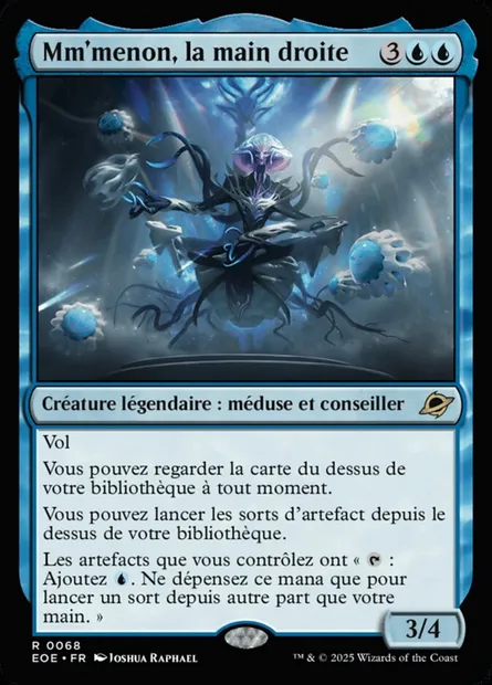 Mm'menon, la main droite, carte Magic EOE 68 — extension Edge of Eternities