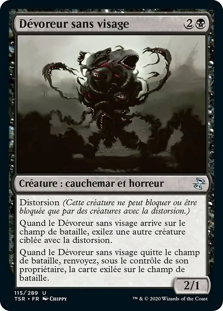 Dévoreur sans visage, carte Magic TSR 115 — extension Spirale Temporelle Remastered