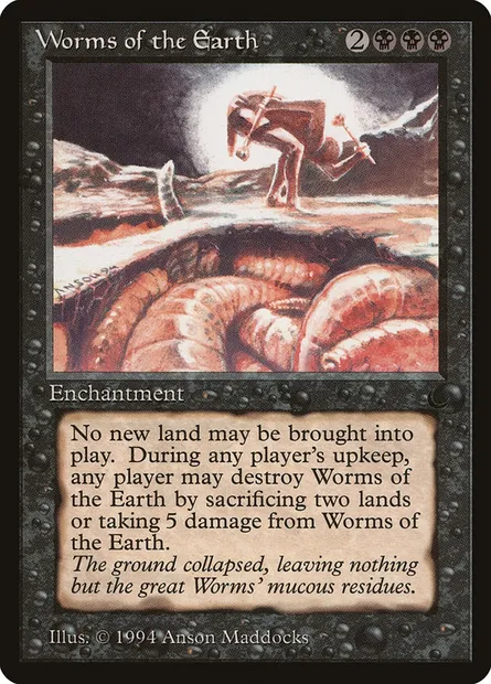 Worms of the Earth, Magic card DRK 56 — The Dark set