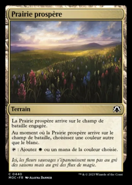 Prairie prospère, carte Magic MOC 440 — extension March of the Machine Commander