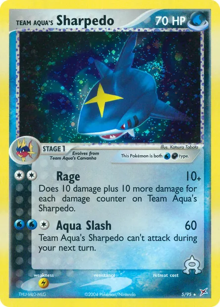 Team Aqua's Sharpedo, Pokémon card MA 5 — Team Magma vs Team Aqua set