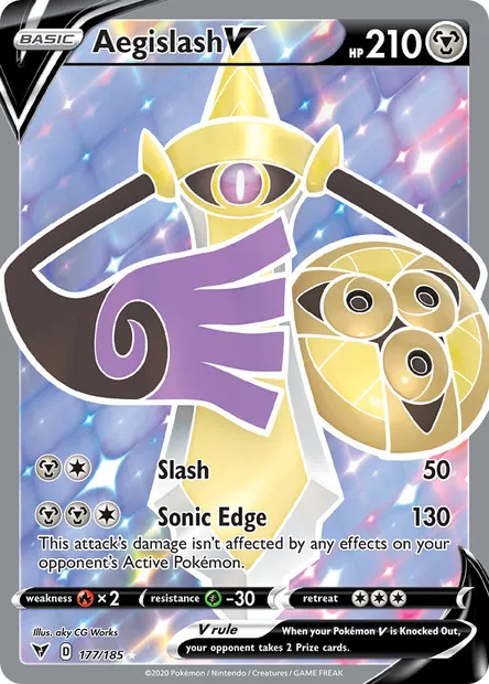 Aegislash V, Pokémon card VIV 177 — Vivid Voltage set