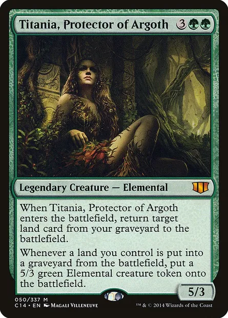 Titania, Protector of Argoth, Magic card C14 50 — Commander 2014 set