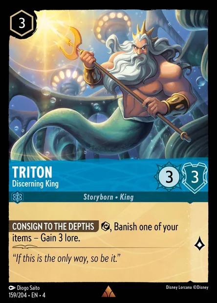 Triton - Discerning King, Disney Lorcana card CH4-159 — Ursula's Return set