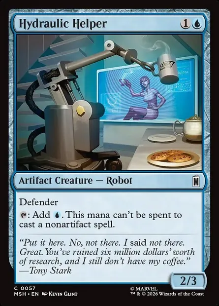 Hydraulic Helper, Magic card MSH 57 — Marvel Super Heroes set