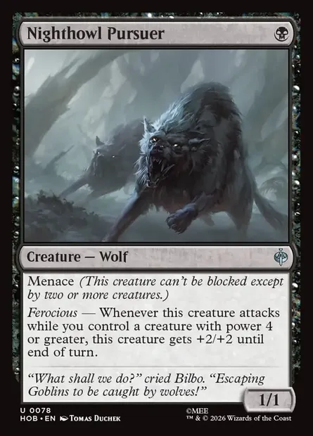 Nighthowl Pursuer, Magic card HOB 78 — The Hobbit set