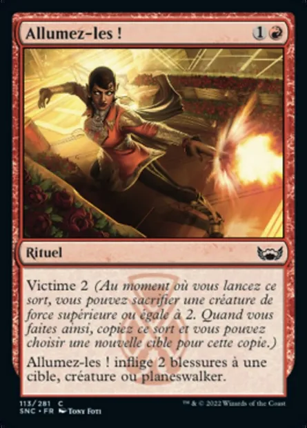 Allumez-les !, carte Magic SNC 113 — extension Les rues de la Nouvelle-Capenna