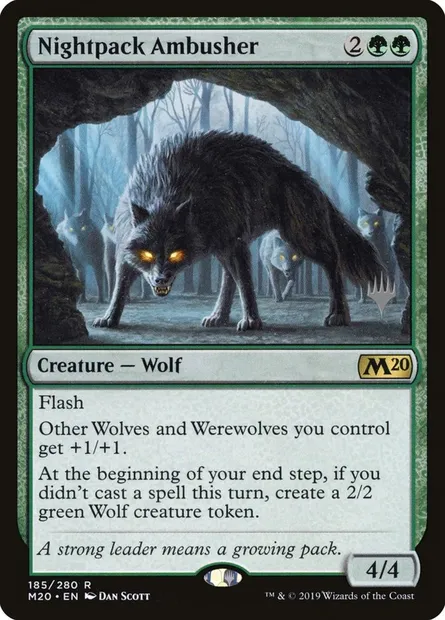 Nightpack Ambusher, Magic card PM20 185p — Core Set 2020 Promos set