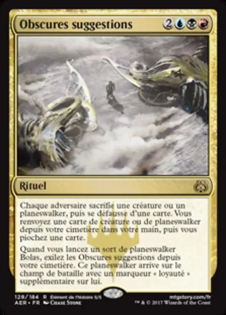Obscures suggestions, carte Magic AER 128 — extension La révolte éthérique