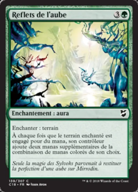 Reflets de l'aube, carte Magic C18 139 — extension Commander 2018