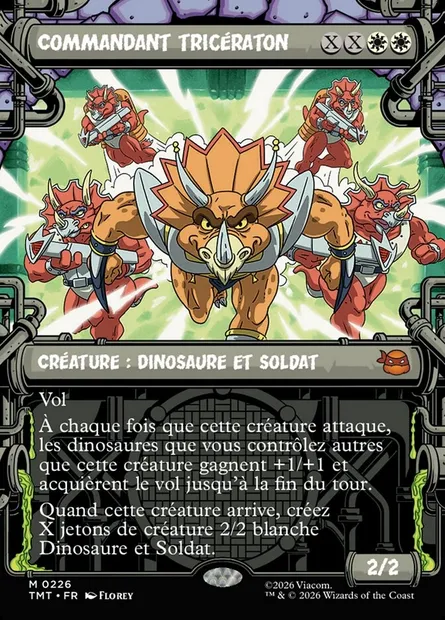Commandant tricératon, carte Magic TMT 226 — extension Teenage Mutant Ninja Turtles