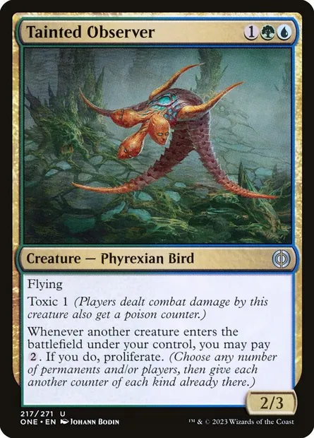 Tainted Observer, Magic card ONE 217 — Phyrexia: All Will Be One set