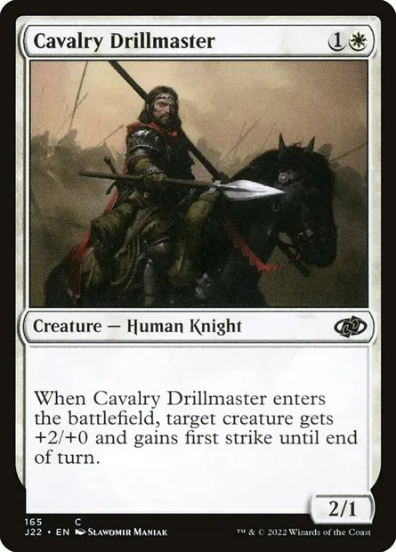 Cavalry Drillmaster, Magic card J22 165 — Jumpstart 2022 set