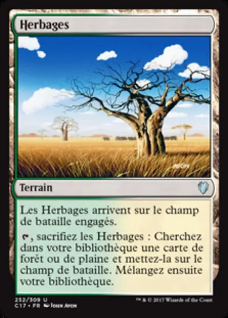 Herbages, carte Magic C17 252 — extension Commander 2017