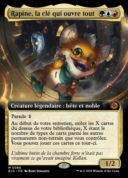 Rapine, la clé qui ouvre tout, carte Magic BIG 86 — extension The Big Score