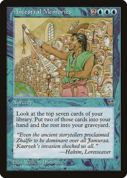 Ancestral Memories, Magic card MIR 52 — Mirage set