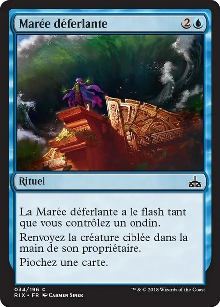 Marée déferlante, carte Magic RIX 34 — extension Les combattants d'Ixalan