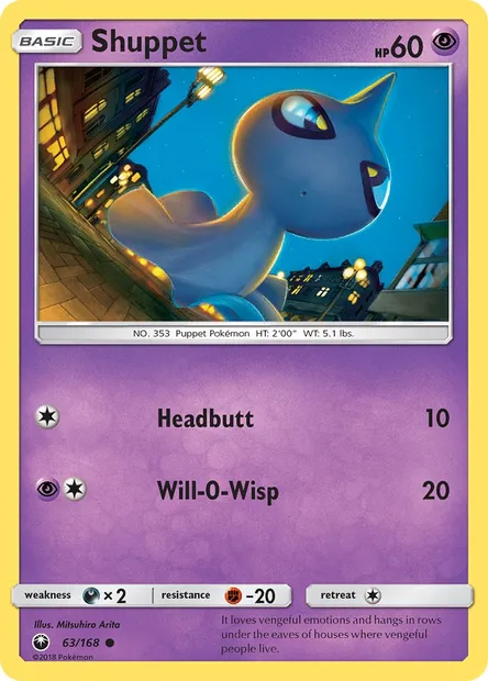 Shuppet, Pokémon card CES 63 — Celestial Storm set