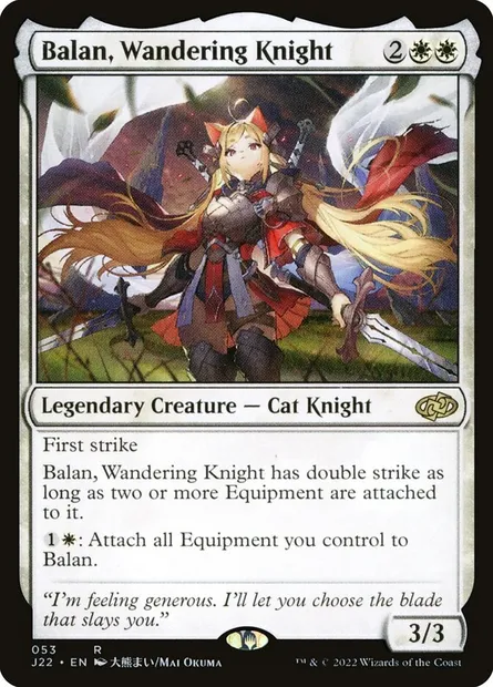 Balan, Wandering Knight, Magic card J22 53 — Jumpstart 2022 set
