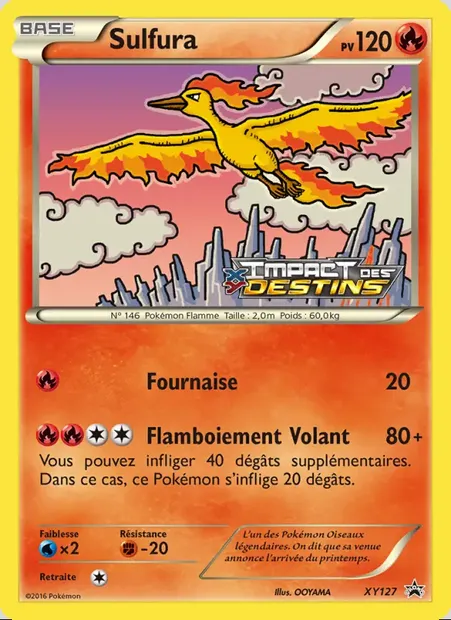 Sulfura, carte Pokémon XY 127 — extension Promo XY
