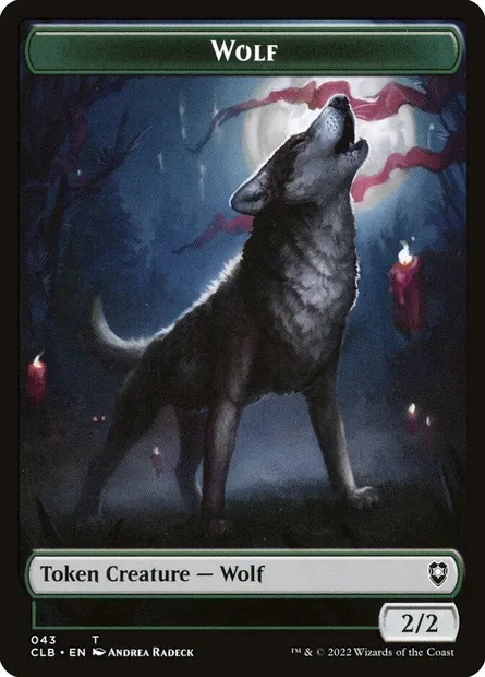 Wolf, Magic card TCLB 43 — Battle for Baldur's Gate Tokens set
