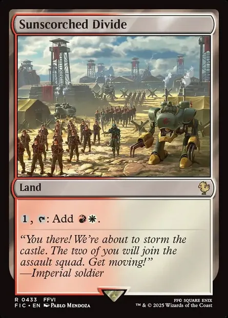 Sunscorched Divide, Magic card FIC 433 — Final Fantasy Commander set