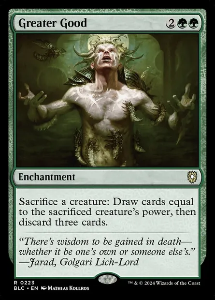 Greater Good, Magic card BLC 223 — Bloomburrow Commander set