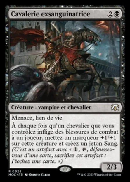 Cavalerie exsanguinatrice, carte Magic MOC 26 — extension March of the Machine Commander
