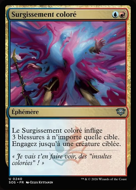 Surgissement coloré, carte Magic SOS 240 — extension Secrets of Strixhaven