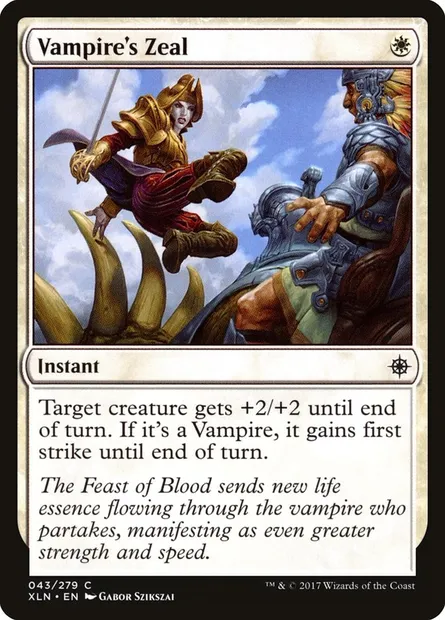 Vampire's Zeal, Magic card XLN 43 — Ixalan set