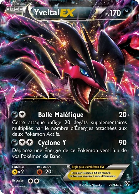 Yveltal EX, carte Pokémon XY 79 — extension XY