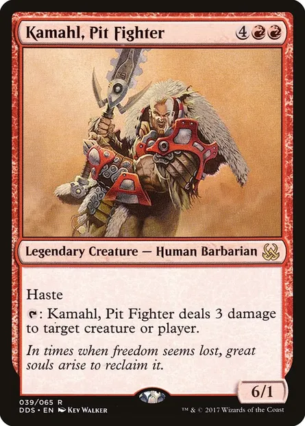 Kamahl, Pit Fighter, Magic card DDS 39 — Duel Decks: Mind vs. Might set