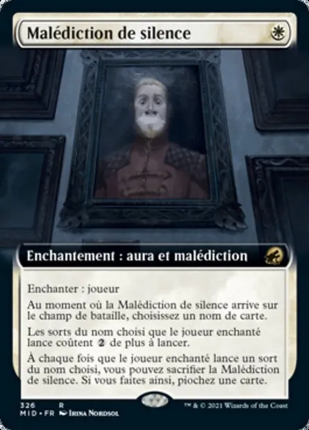 Malédiction de silence, carte Magic MID 326 — extension Innistrad : chasse de minuit