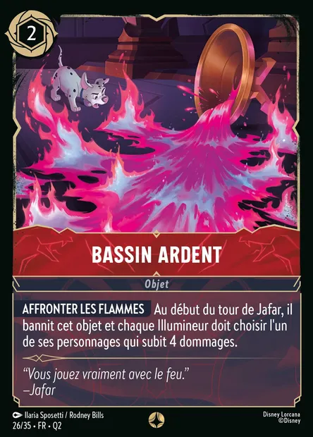 Bassin ardent, carte Disney Lorcana Q2-026 — extension Quête des Illumineurs: Vol au palais