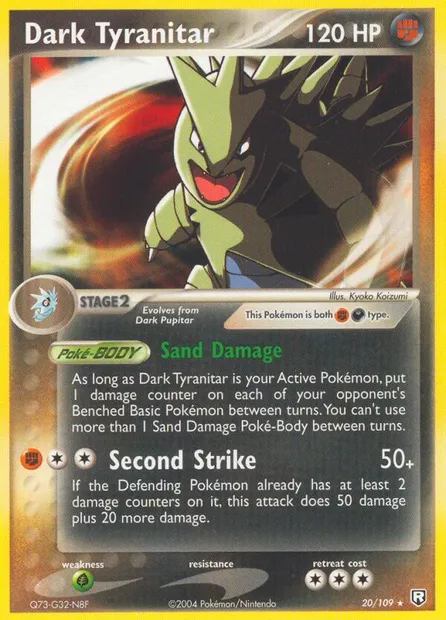 Dark Tyranitar, Pokémon card TRR 20 — Team Rocket Returns set