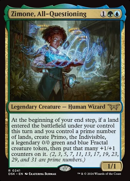 Zimone, All-Questioning, Magic card DSK 241 — Duskmourn: House of Horror set