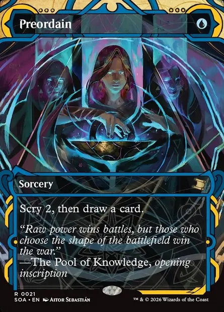 Preordain, Magic card SOA 21 — Secrets of Strixhaven Mystical Archive set