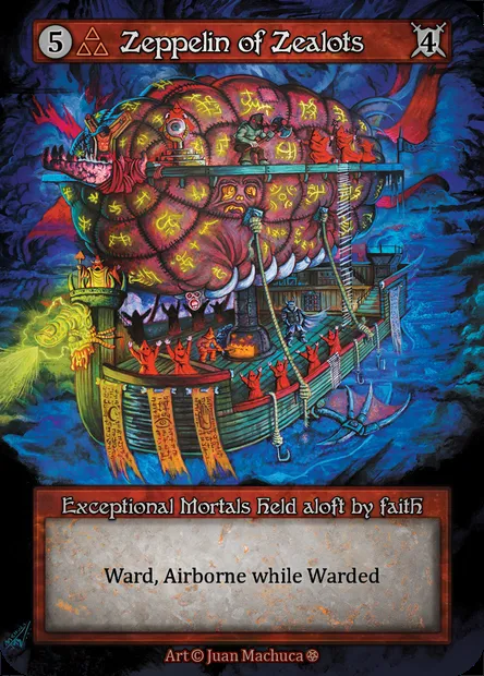 Zeppelin of Zealots, Sorcery card GOT 204 — Gothic set