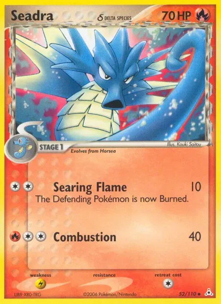 Seadra δ, Pokémon card HP 52 — Holon Phantoms set