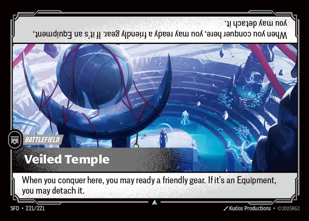 Veiled Temple, carte Riftbound SFD 221 — extension Spiritforged