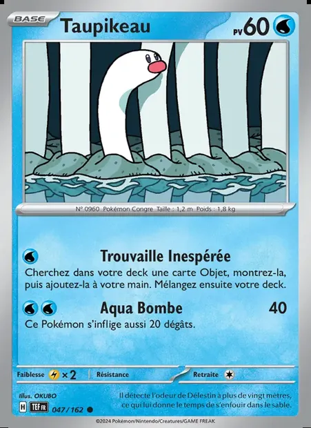 Taupikeau, carte Pokémon TEF 047 — extension Forces Temporelles