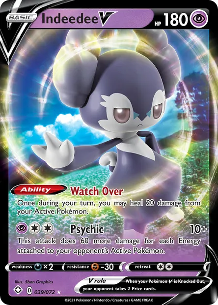 Indeedee V, Pokémon card SHF 39 — Shining Fates set
