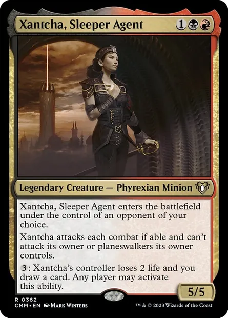 Xantcha, Sleeper Agent, Magic card CMM 362 — Commander Masters set