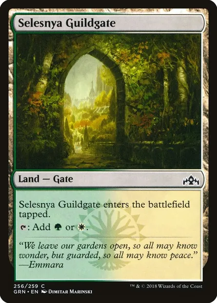 Selesnya Guildgate, Magic card GRN 256 — Guilds of Ravnica set