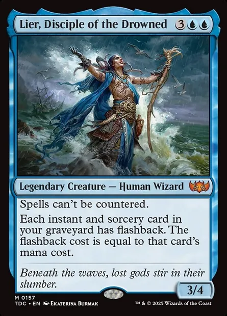 Lier, Disciple of the Drowned, Magic card TDC 157 — Tarkir: Dragonstorm Commander set